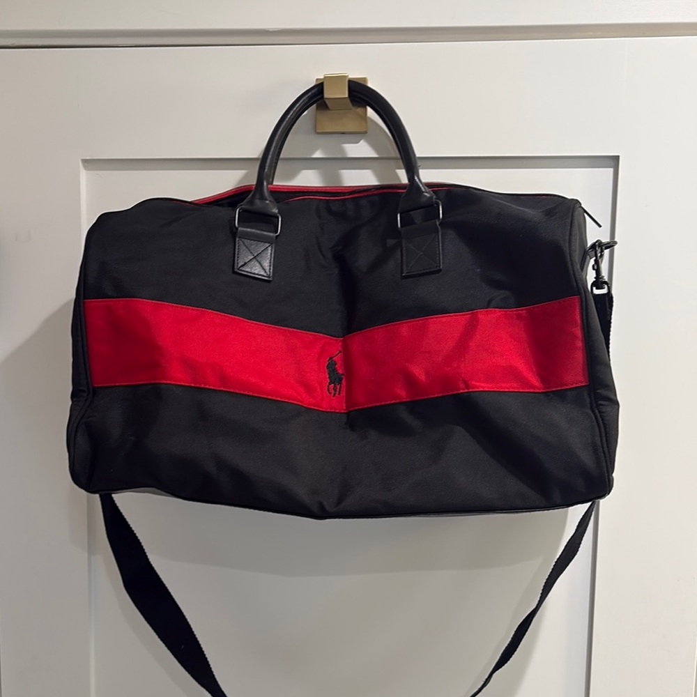Polo by Ralph Lauren Black and Red Duffel Bag